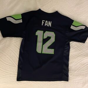 Kids Seahawks Navy Blue Jersey